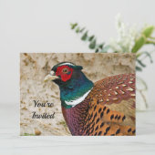 Pheasant 3 Verjaardag Uitnodiging (Staand voorkant)
