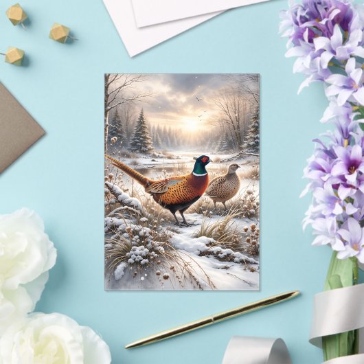 Pheasant  acryl uitnodigingen (Insitu (Huwelijk))