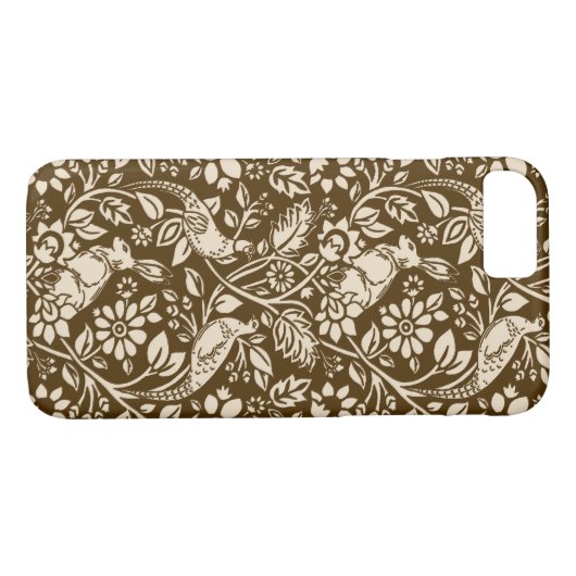 Pheasant and Hare Pattern, Brown and Beige Case-Mate iPhone Case (Achterkant (Horizontaal))
