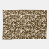 Pheasant and Hare Pattern, Brown and Beige Theedoek (Horizontaal)