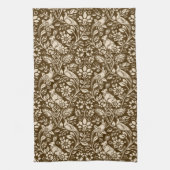 Pheasant and Hare Pattern, Brown and Beige Theedoek (Verticaal)