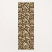 Pheasant and Hare Pattern, Brown and Beige Yogamat (Voorkant)