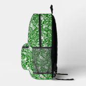 Pheasant and Hare Pattern, Emerald Green en White Bedrukte Rugzak (Rechts)