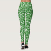 Pheasant and Hare Pattern, Emerald Green en White Leggings (Achterkant)