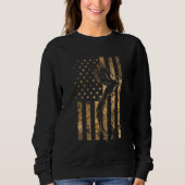 Pheasant Bird Hunter American Flag Camouflage Phea Trui (Voorkant)