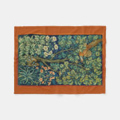 Pheasant Bird in a Tree (door William Morris) Fleece Deken (Voorkant (Horizontaal))