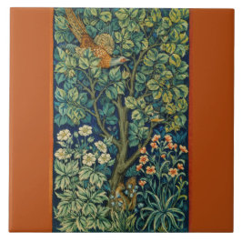 Pheasant Bird in a Tree (door William Morris) Tegeltje