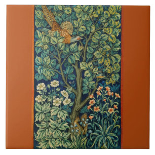 Pheasant Bird in a Tree (door William Morris) Tegeltje
