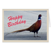 Pheasant Birthday-kaart (Voorkant Horizontaal)