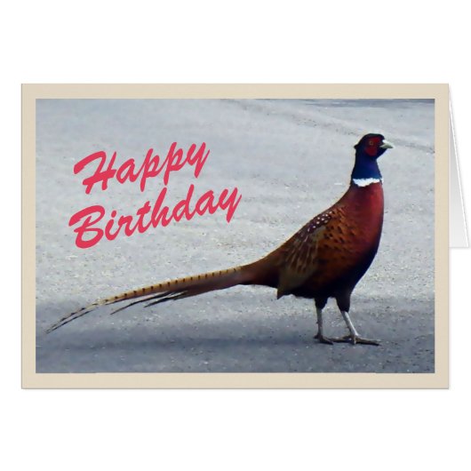 Pheasant Birthday-kaart (Voorkant Horizontaal)