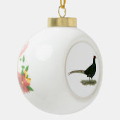 Pheasant Black Rooster Keramische Bal Ornament (Links)