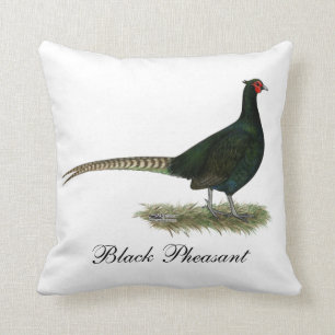 Pheasant Black Rooster Kussen