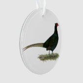Pheasant Black Rooster Ornament (voorkant)