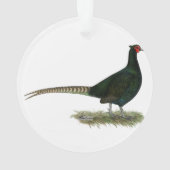 Pheasant Black Rooster Ornament (achterkant)