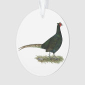 Pheasant Black Rooster Ornament (voorkant)