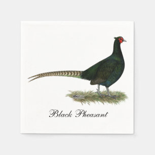 Pheasant Black Rooster Servet
