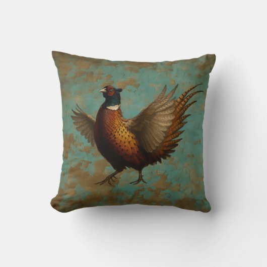 Pheasant cushion - Pheasant strutting his stuff! Kussen (Voorkant)