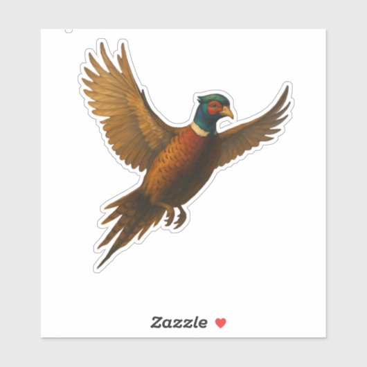 Pheasant Cut-out Sticker (Vel)