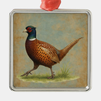Pheasant design Christmas tree decoration Metalen Ornament