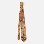 Pheasant en camellia orientale chinese inktkunst s stropdas (Achterkant)