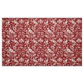 Pheasant en hare Patroon, diep rood en crème Stof (Fat Quarter)