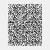 Pheasant en hare Patroon, wit en zwart Fleece Deken (Voorkant)