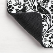 Pheasant en hare Patroon, wit en zwart Muismat (Hoek)