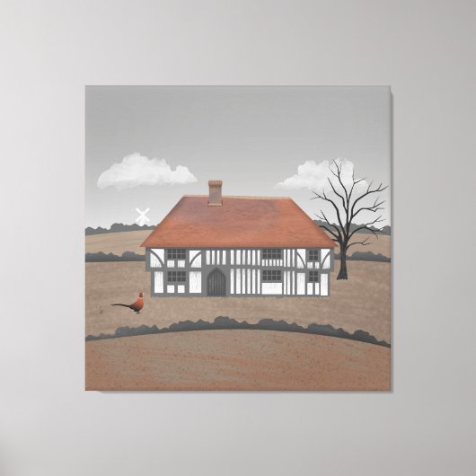 Pheasant Farmhouse Canvas Afdruk (Voorkant)