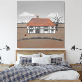 Pheasant Farmhouse Canvas Afdruk (Insitu (Slaapkamer))