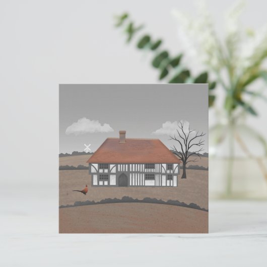 Pheasant Farmhouse Card (Staand voorkant)