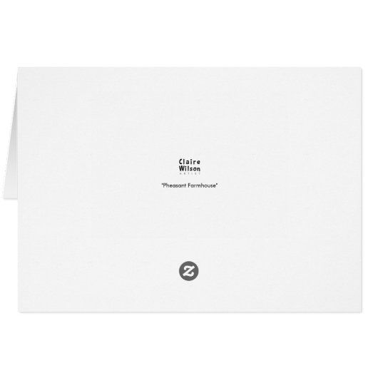 Pheasant Farmhouse Card (Achterkant Horizontaal)