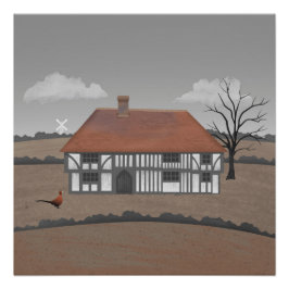 Pheasant Farmhouse Perfect Poster