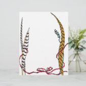 Pheasant Feathers Natuur Letterhead (Staand voorkant)