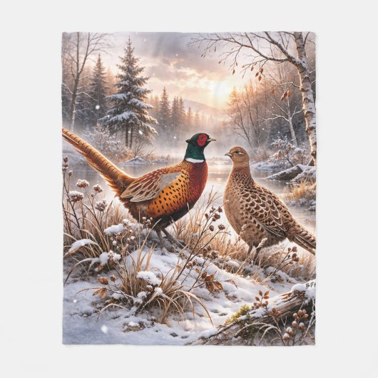 Pheasant fleece deken (Voorkant)
