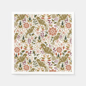 Pheasant Folk Art Cocktail Servet Herfst Party Dec (Voorkant)