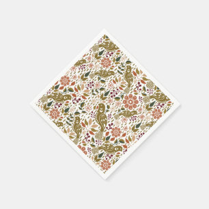 Pheasant Folk Art Cocktail Servet Herfst Party Dec