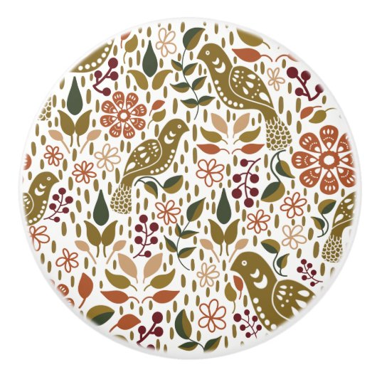 Pheasant Folk Art Knop trekt | Rustieke hardware (Voorkant)