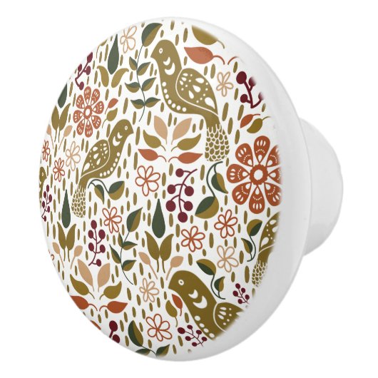 Pheasant Folk Art Knop trekt | Rustieke hardware (Rechts)