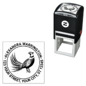  Pheasant Game Bird #2 Naam Retouradres Zelfinktende Stempel (In situ)