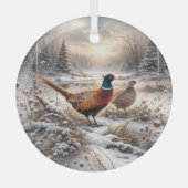 Pheasant  glas ornament (Voorkant)