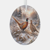 Pheasant glas ornament (Voorkant Rechts)