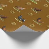 Pheasant, Grouse, Partridge,Christmas Gift wrap Cadeaupapier (Hoek)