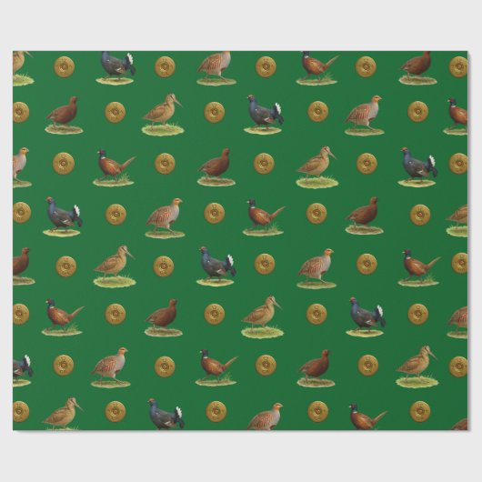 Pheasant, Grouse, Partridge,Christmas Gift wrap Cadeaupapier (Vlak)