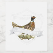 Pheasant Hunter Lucky Charm Pheasant Hunting Wijn Etiket (Enkel label)