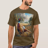 Pheasant Hunting Mannen Bruin T-shirt (Voorkant)