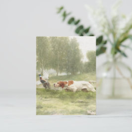 Pheasant Hunting met Pointer Briefkaart