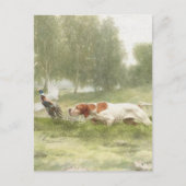 Pheasant Hunting met Pointer Briefkaart (Voorkant)