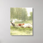 Pheasant Hunting met Pointer Canvas Afdruk (Voorkant)