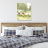 Pheasant Hunting met Pointer Canvas Afdruk (Insitu (Slaapkamer))