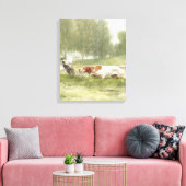 Pheasant Hunting met Pointer Canvas Afdruk (Insitu (Woonkamer))